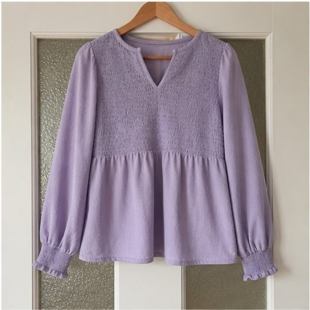 Lilac Button Blouse
